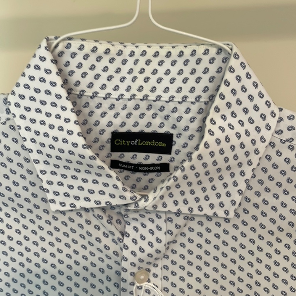 City of London Slim Fit Dress Shirt, 16 Neck, 32/33 sleeve